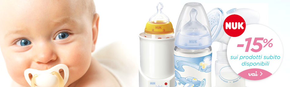 Nuk, sconto 15% sui prodotti subito disponibili!