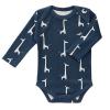 Body Manica Lunga Cotone Bio Giraffa Blue