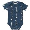 Body Manica Corta Cotone Bio Giraffa Blue