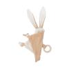 Doudou Bunny con orecchie e Anello in Legno Dentizione