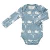 Body Manica Lunga Cotone Bio Balena Blue