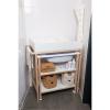 Mobile Nursery Fasciatoio e Bagnetto con ruote - Bianco