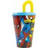 Bicchiere 430 Ml Con Cannuccia Spiderman (11366)