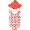 Set Costume Intero + Cappellino - UPF 50+ - Fragola