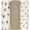 3pz Copertina Mussola 85 x 85 cm Little Forest Olive