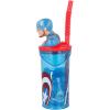 Bicchiere Capitan America con Cannuccia 360 ml