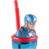 Bicchiere Capitan America con Cannuccia 360 ml