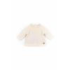 Maglia Apertura Dietro a Costine Bianco