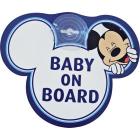 Segnale auto con ventosa "baby on board" Mickey