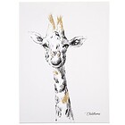 Quadro ad Olio Giraffa con Dettagli Dorati 30x40 cm