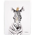 Quadro ad Olio Zebra con Dettagli Dorati 30x40 cm