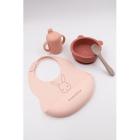 First meal set rosa - Set pappa in silicone