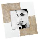 Cornice Portafoto in Legno Bianco 10x10 cm