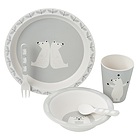 Set Pappa in bamboo Orso polare