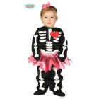 Costume Scheletro Con Tutù Rosa Bimba