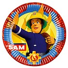Piatti di Carta Sam il Pompiere 8pz 23 cm