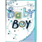 Biglietto Nascita Azzurro Baby Boy
