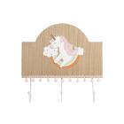 Porta abiti in legno Unicorno 27 x 26 cm
