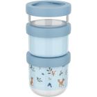 Snack box 3 pezzi Vasetti impilabili - Forest Friends