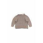 Maglia Apertura Dietro Mini Pom-Pom Cammello