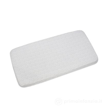 Lenzuolo con angoli per culla 120x60 cm Little Bloom Fiori Grigio