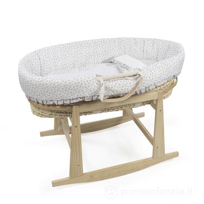 Corredino per culla vimini Little Bloom Fiori Grigio TOG 2,5