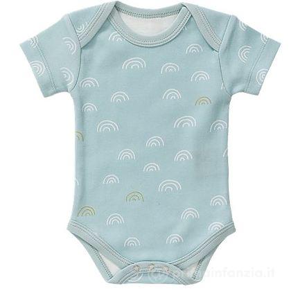 Body Manica Corta Cotone Bio Arcobaleno Blue