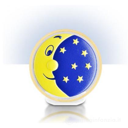 Namofactur Lampada Ottica Nuvole Stelle Luna – Luce Notturna LED In Legno A Batteria – Regalo Personalizzato Cameretta