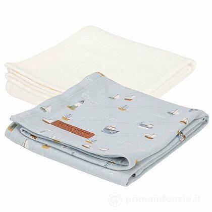 2 Copertine Swaddle 70 x 70 cm Sailors Bay Blue