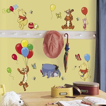Adesivi murali rimovibili Winnie Pooh e Friends