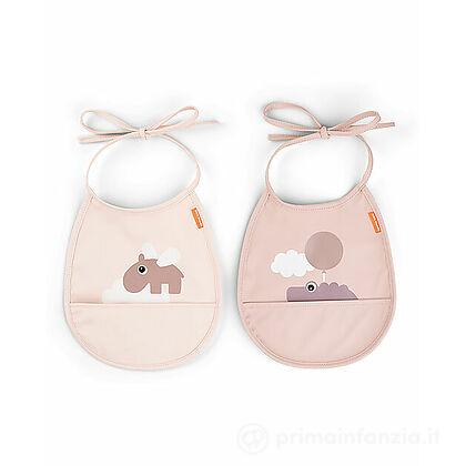Set 2 Bavaglini Impermeabili con Tasca