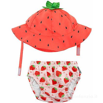 Costume Contenitivo e Cappellino Fragola UPF 50+