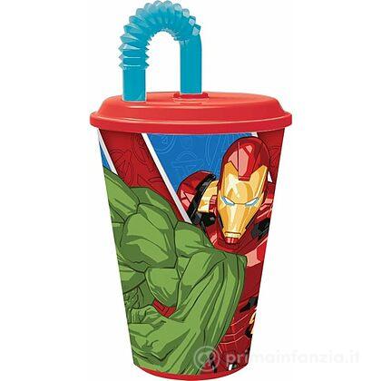 Bicchiere 430 Ml Con Cannuccia Avengers (11361)