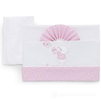 Completo Lenzuola Lettino 3pz Ricamato Bear