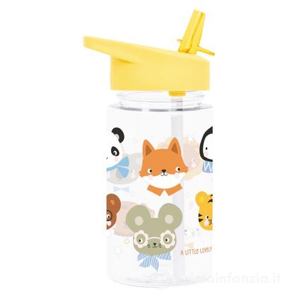 Borraccia con Cannuccia 450 ml - Amici animali - Senza BPA