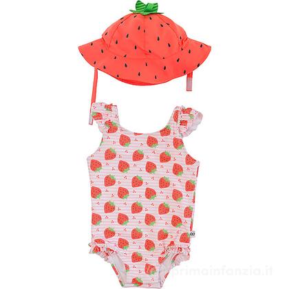 Set Costume Intero + Cappellino - UPF 50+ - Fragola