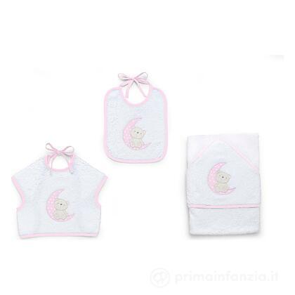 Set 3pz Accappatoio e Bavaglie Moon