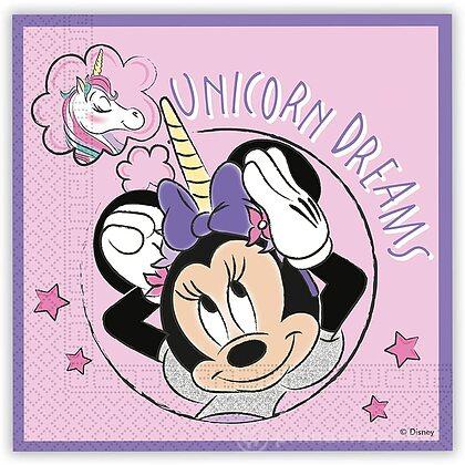 Tovaglioli Carta Compostabili Minnie Unicorno 20pz