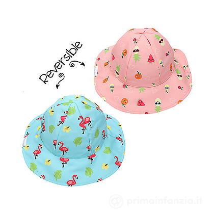 Baby Cappello Estivo Reversibile SPF 50+ Fenicottero/Frutta