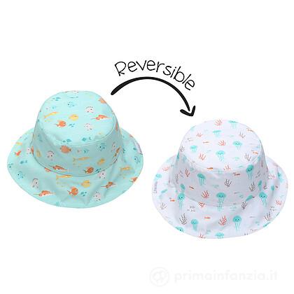 Baby Cappello Estivo Reversibile SPF 50+ Pesce/Medusa