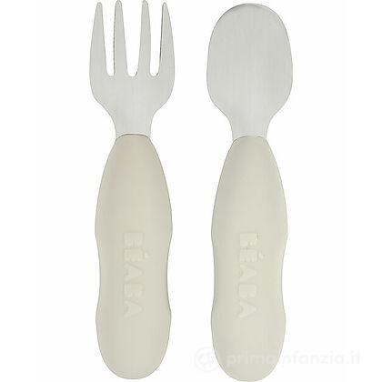 Set 2 Posate Prime Pappe - Acciaio e Silicone