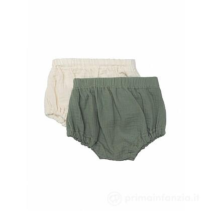 2 Pantaloncini Bloomers in Mussola di Cotone