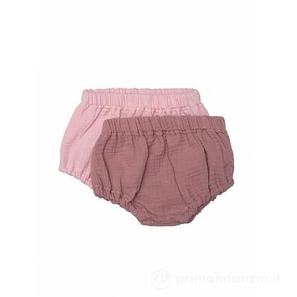 2 Pantaloncini Bloomers in Mussola di Cotone