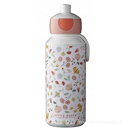 Borraccia pop-up 400 ml Flowers & Butterflies