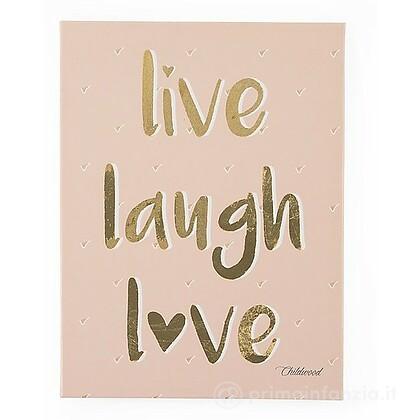 Quadro ad Olio "Live Laugh Love" 30x40 cm