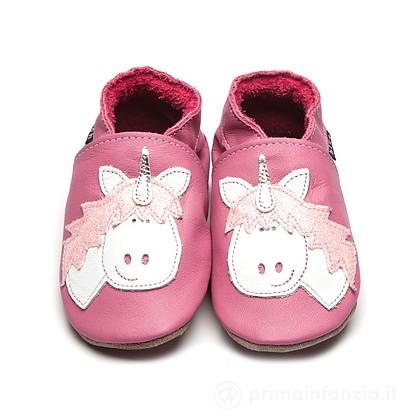 Scarpe in Pelle Primi Passi Unicorn Rose