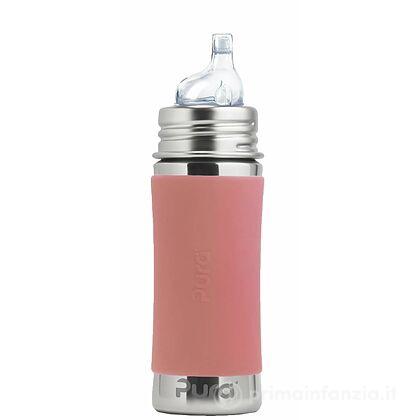 Biberon In Acciaio Con Beccuccio In Silicone - 325ml Rose