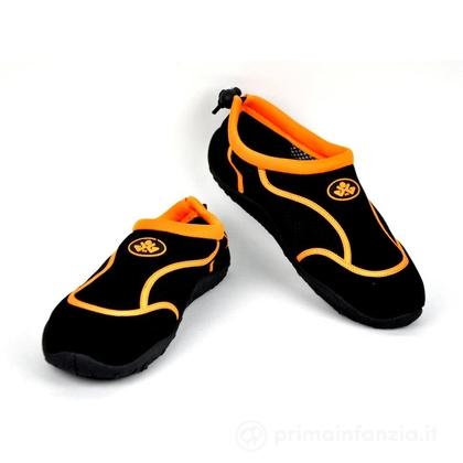 Scarpette Comfort Da Mare e Scogli Nero-Arancione