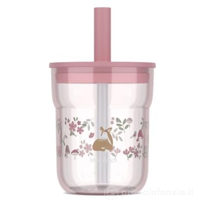 Bicchiere con cannuccia 250 ml - Fairy Garden