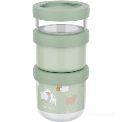 Snack box 3 pezzi Vasetti impilabili - Little Farm